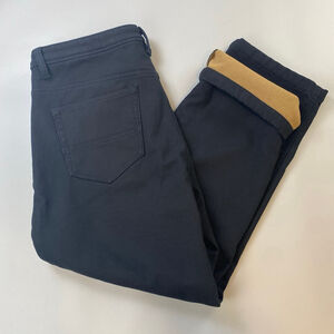 Caterpillar Pants Mens 38 Black Fleece Lined Workwear Gorpcore Utility Job Site